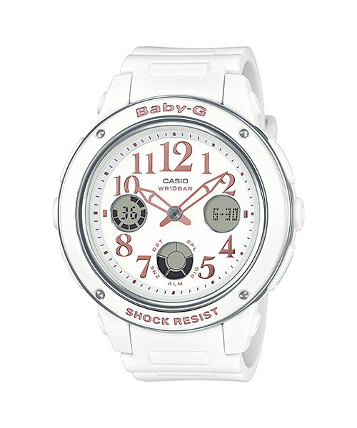 CASIO BABY-G นาฬิกาข้อมือ นาฬิกากันน้ำ นาฬิกาของแท้ ประกันศูนย์ CMG 1 ปี รุ่น BGA-150EF-7B นาฬิกาสีขาว