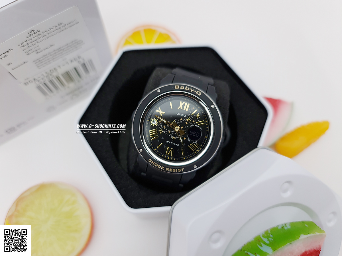 CASIO BABY-G นาฬิกาข้อมือ นาฬิกากันน้ำ นาฬิกาของแท้ ประกันศูนย์ CMG 1 ปี รุ่น BGA-150ST-1A นาฬิกาสีดำ