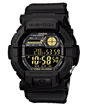 CASIO G-SHOCK นาฬิกาข้อมือ นาฬิกากันน้ำ นาฬิกาของแท้ ประกันศูนย์ CMG 1 ปี รุ่น GD-350-1B นาฬิกาสีดำ