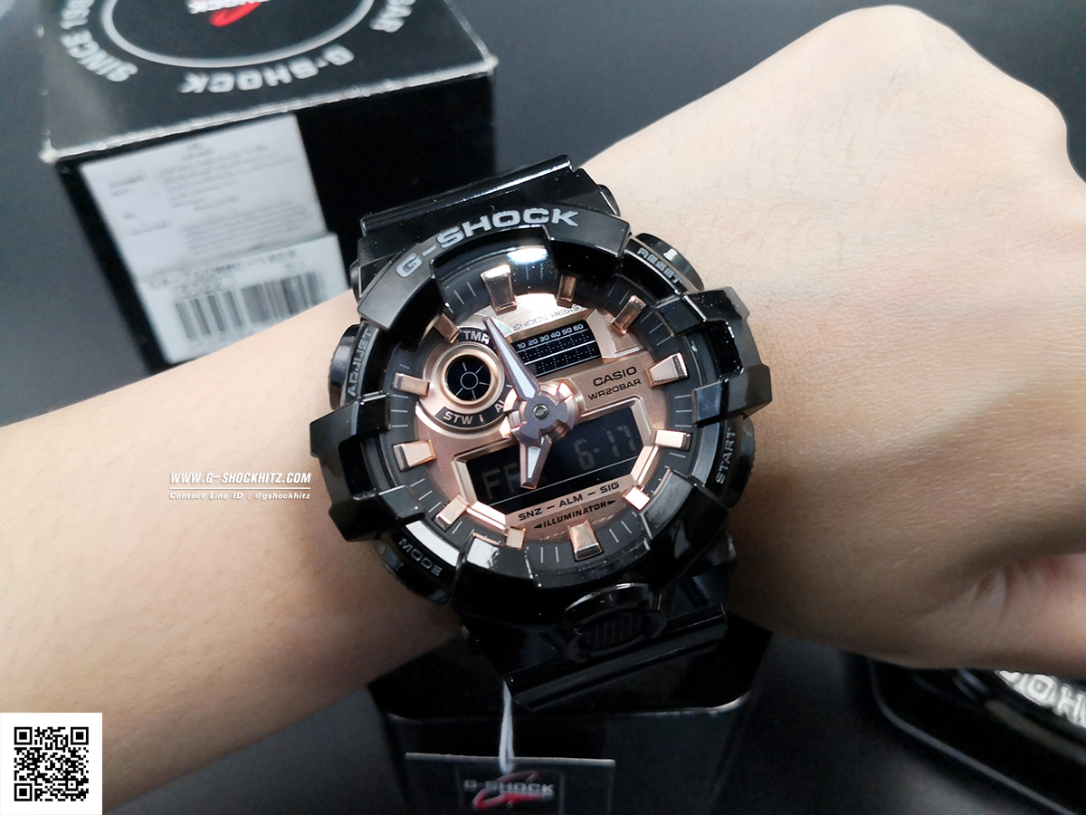 CASIO G-SHOCK นาฬิกาข้อมือ นาฬิกากันน้ำ นาฬิกาของแท้ ประกันศูนย์ CMG 1 ปี รุ่น GA-700MMC-1A นาฬิกาสีดำ