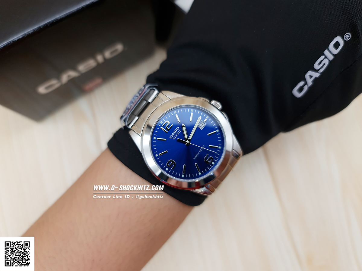 CASIO นาฬิกาคาสิโอ นาฬิกาข้อมือ นาฬิกากันน้ำ นาฬิกาของแท้ ประกันศูนย์ CMG 1 ปี รุ่น MTP-1215A-2A2 นาฬิกาสีเงิน