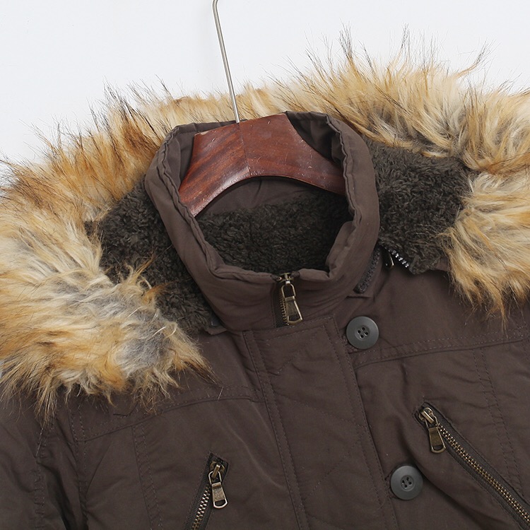 Sureve เสื้อโค้ทฮู้ดกันหนาว เสื้อปาร์กา parka แต่งเฟอร์ แบรนด์ SUREVE (3L) WY959สำเนา น้ำตาล