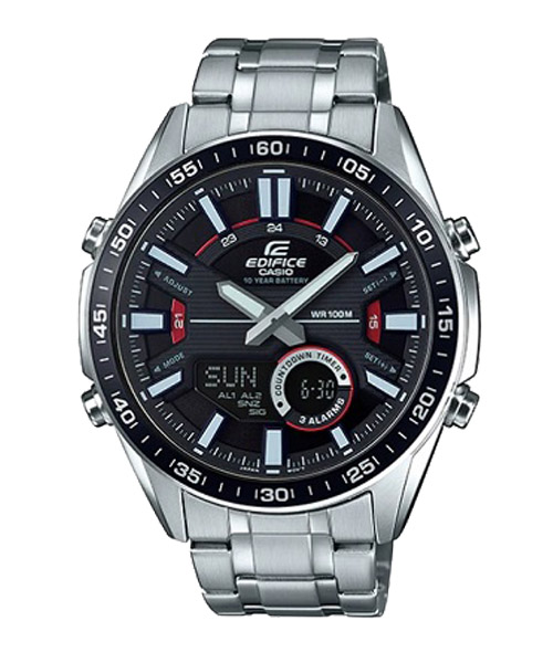 CASIO EDIFICE นาฬิกาข้อมือ นาฬิกากันน้ำ นาฬิกาของแท้ ประกันศูนย์ CMG 1 ปี รุ่น EFV-C100D-1A นาฬิกาสีดำ