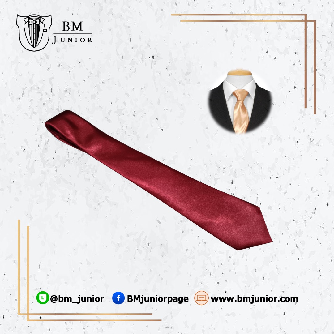 เนคไทด์ ผูกเอง สีแดงเลือดนก | Carmine Necktie