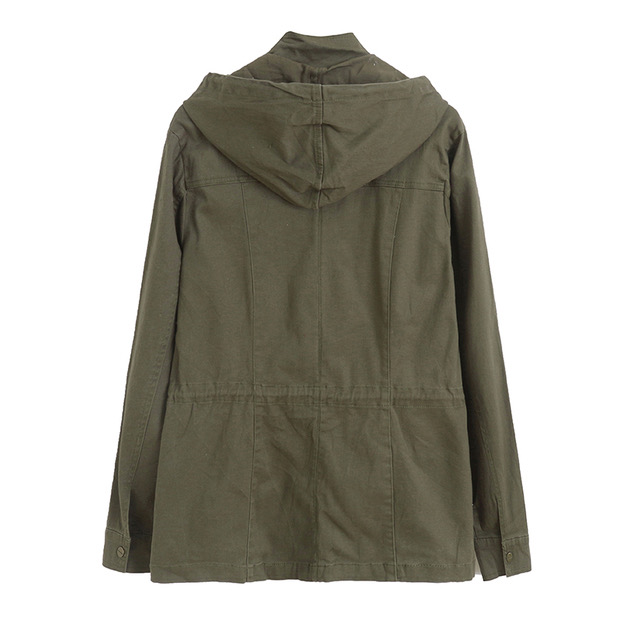 Ashley เสื้อคลุม เสื้อฮู้ดสีดำ เสื้อนอกแนวทหาร แพทเทินสวย เท่ห์มาก คะ แบรนด์ ASHLEY สำเนา ดำ