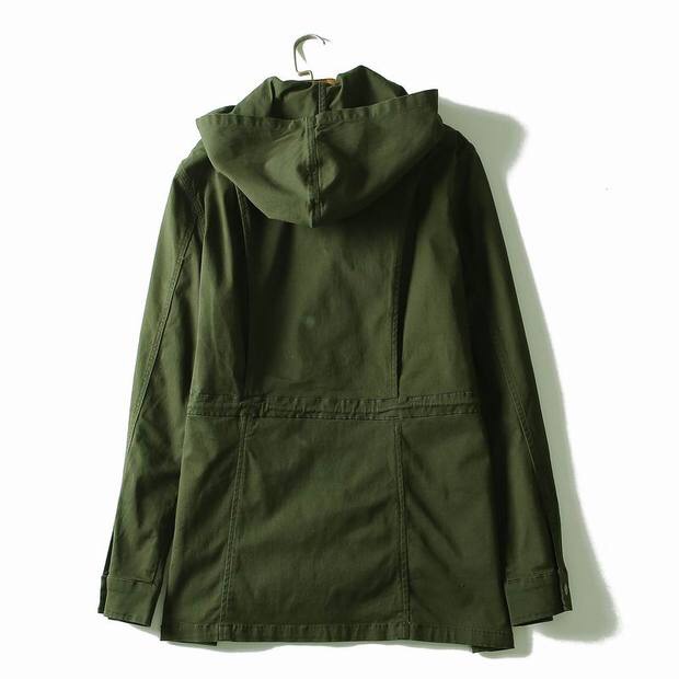 Market & spruce เสื้อฮู้ดทหาร เสื้อคลุม สีเทา หมวกฮู้ด เสื้อปาร์กา เสื้อ นอก งานสวย เท่ห์มากคะ(หมวกฮู้ดถอดไดเคะ) Size XL/XXL เทา
