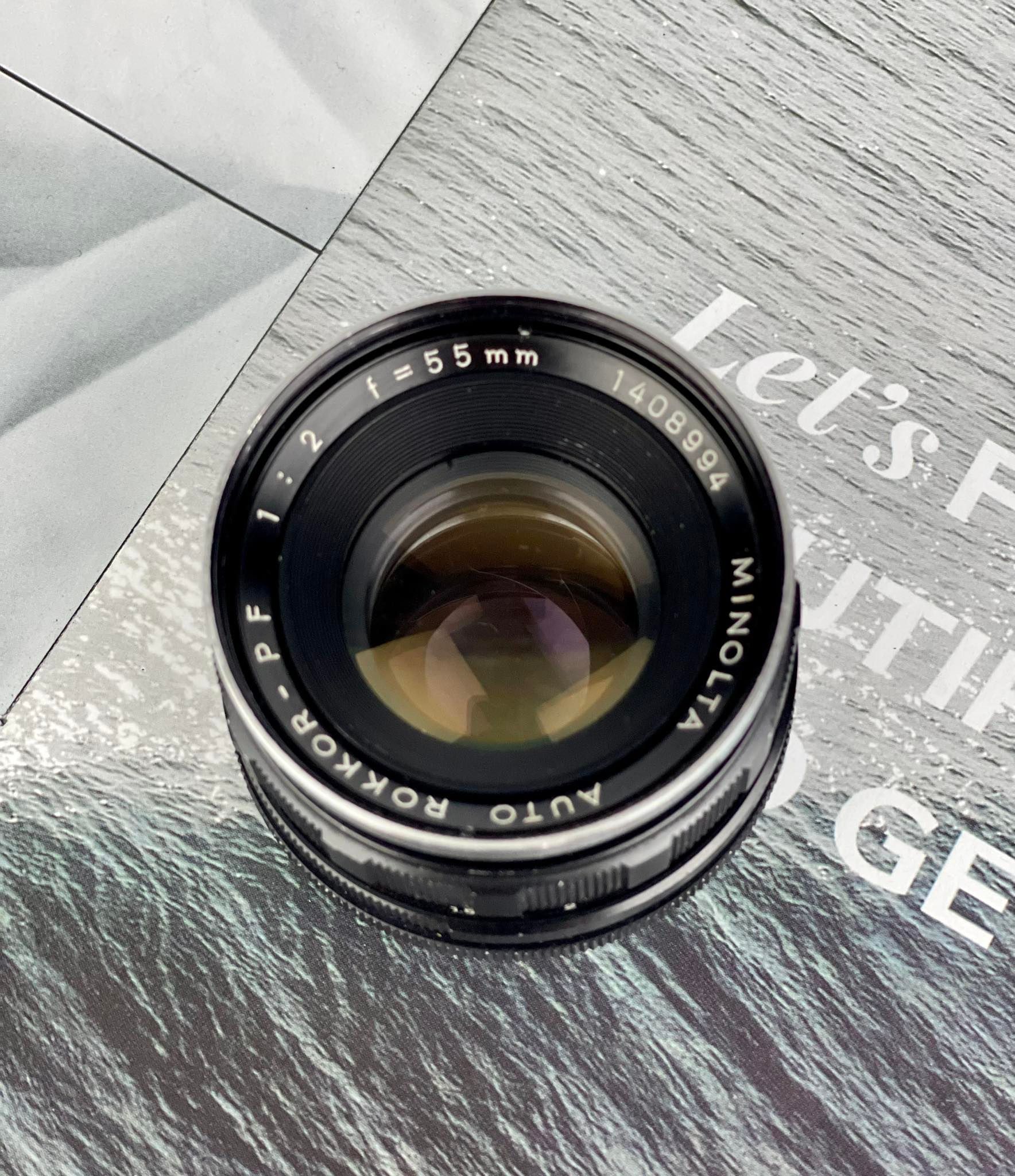 MINOLTA AUTO ROKKOR PF 55MM. F2 MD MOUNT
