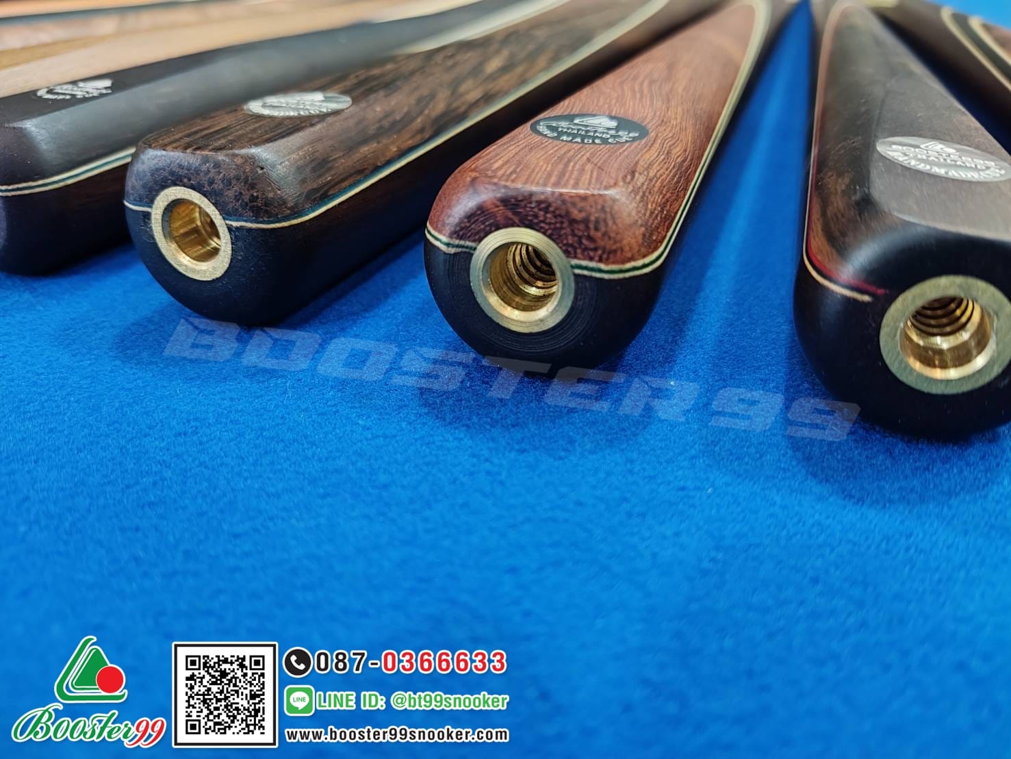 [MB06] ไม้คิวท่อนเดียว จำปาแหลม 5 จำปา (ป้ายดำ)