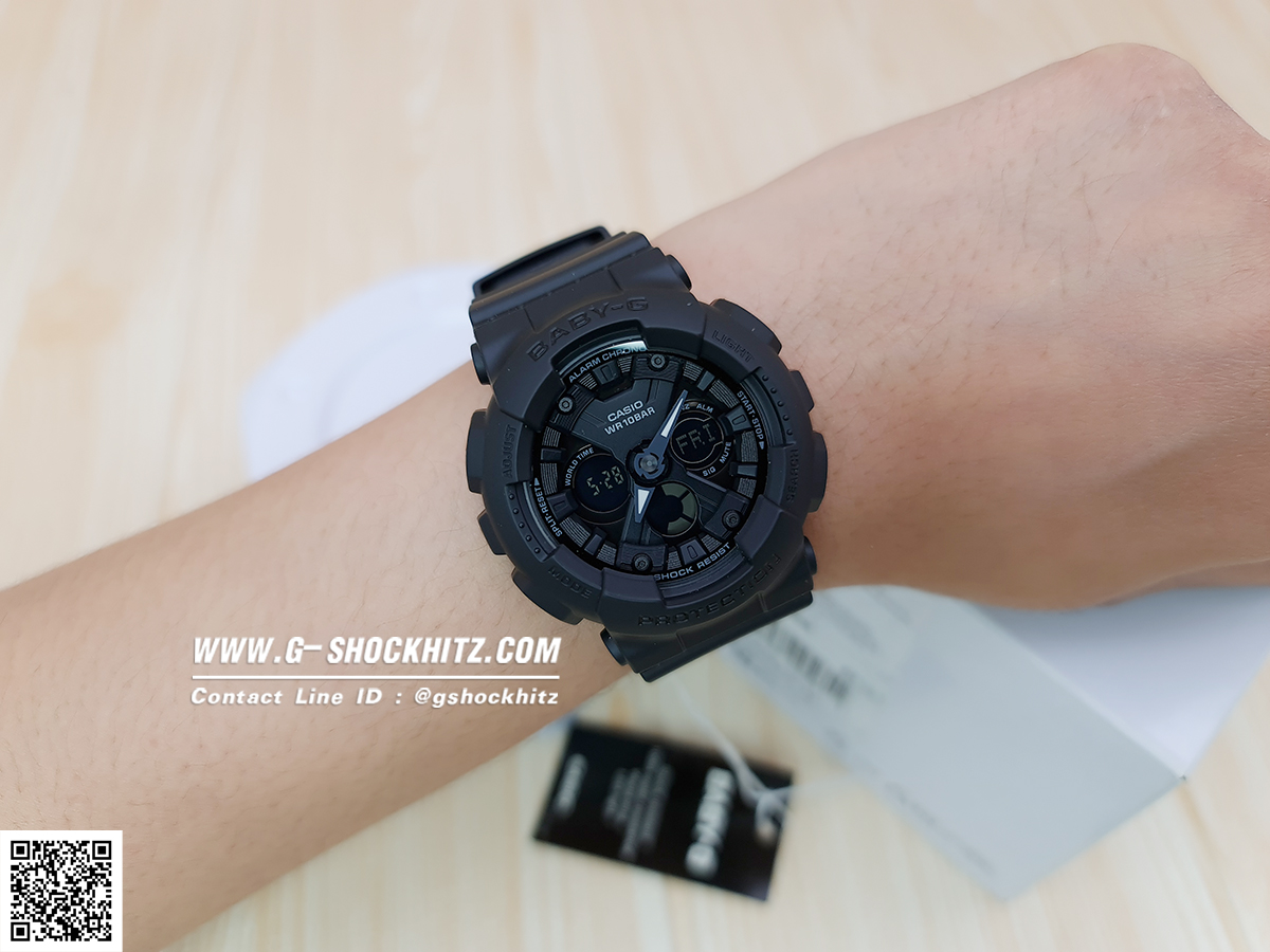 CASIO BABY-G นาฬิกาข้อมือ นาฬิกากันน้ำ นาฬิกาของแท้ ประกันศูนย์ CMG 1 ปี รุ่น BA-130-1A นาฬิกานาฬิกาสีดำ