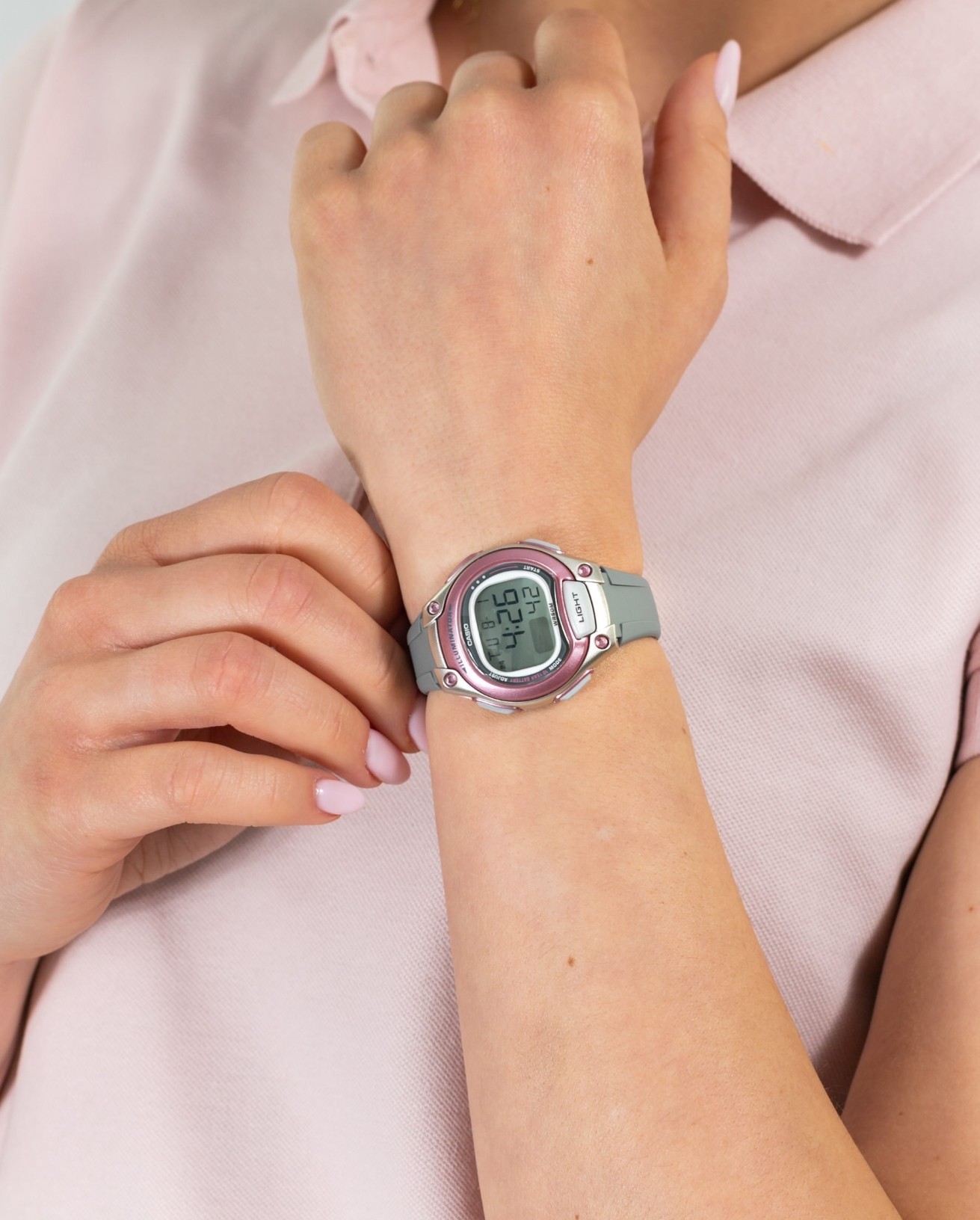 CASIO MID YEAR SALE นาฬิกาคาสิโอ พร้อมส่ง นาฬิกาข้อมือ นาฬิกากันน้ำ นาฬิกาของแท้ BTS ประกันศูนย์ CMG 1 ปี รุ่น LW-203-8A นาฬิกาสีเทา