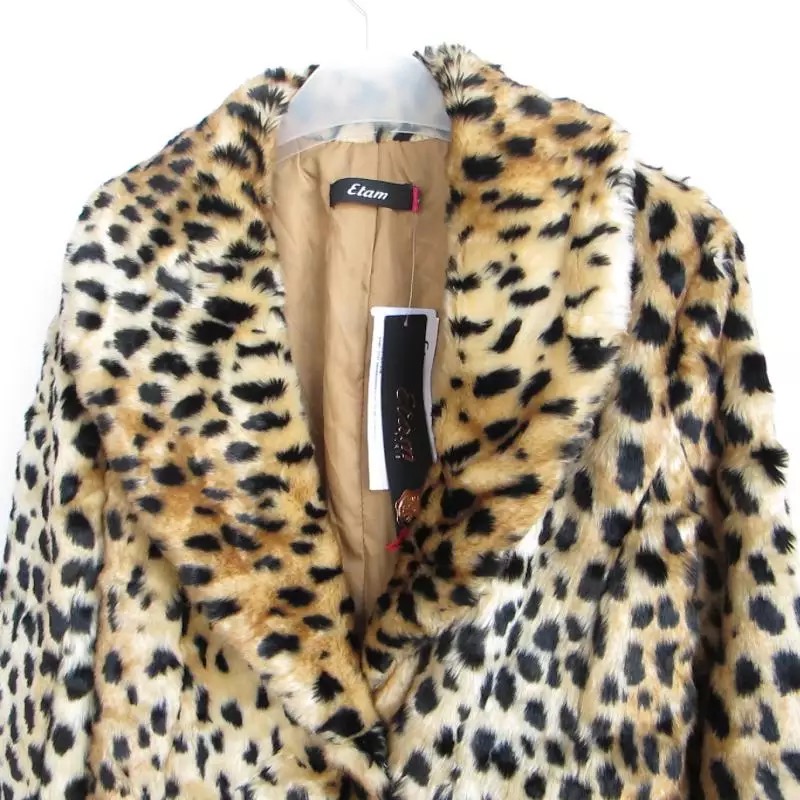 Etam เสื้อโค้ท ยาว โค้ทแต่งขน ลายเสือดาว แบรนด์เนม หรู ฝรั่งเศส ETAM แท้100% เนื้อขนละเอียดแน่น เนียนนุ่ม งานสวยหรู เกรดพรีเมี่ยมคะ ลายเสือ
