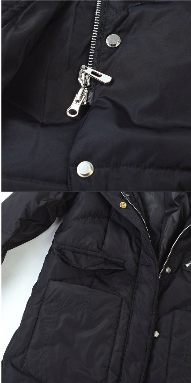 เสื้อกันหนาว โค้ทขนเป็ด เสื้อฮู้ดเฟอร์ บุขนเป็ด สีดำ (padded puffer coat สำเนา สำเนา ดำ