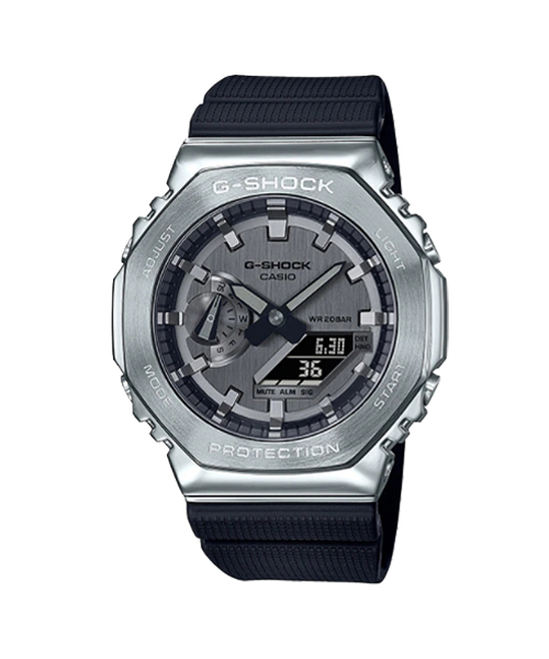CASIO MID YEAR SALE G-SHOCK นาฬิกาข้อมือ นาฬิกากันน้ำ นาฬิกาของแท้ ประกันศูนย์ CMG 1 ปี รุ่น GM-2100-1A นาฬิกาสีดำ