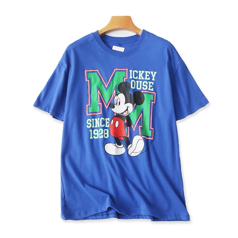 เสื้อยืดมิคกี้ Disney เสื้อมิคกี้ mickey go with the flow T-shirt แขนสั้น สีเทา ลายการ์ตูนมิคกี้ งาน DISNEYงานสวย มาก LGBTQ+ สำเนา ดำ