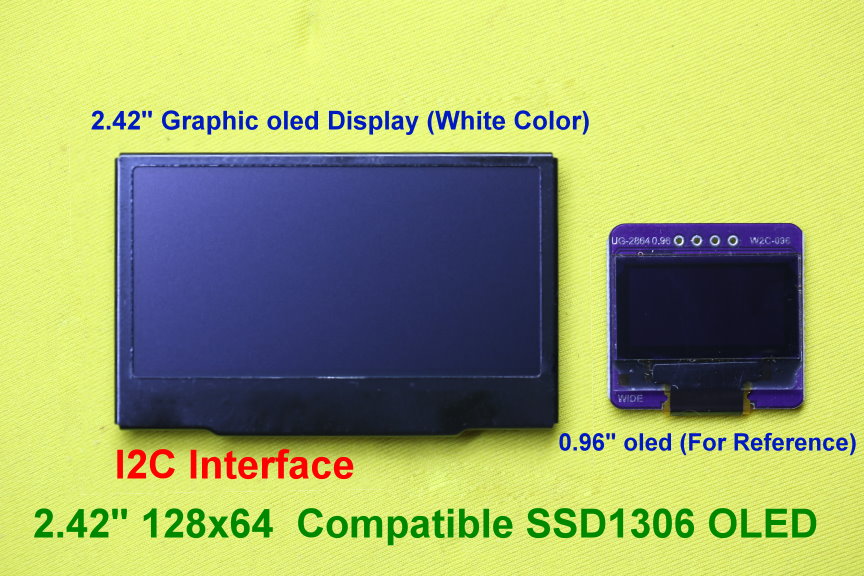 OLED 2.42 นิ้ว สีฟ้า IIC/SPI 128 × 64