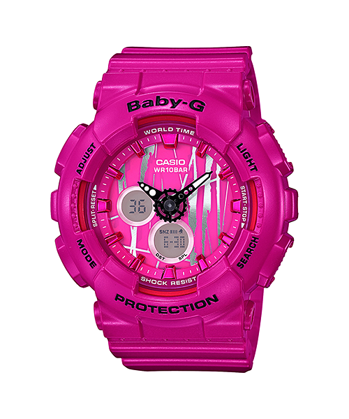 CASIO BABY-G นาฬิกาข้อมือ นาฬิกากันน้ำ นาฬิกาของแท้ ประกันศูนย์ CMG 1 ปี รุ่น BA-120SP-4A นาฬิกาสีชมพู