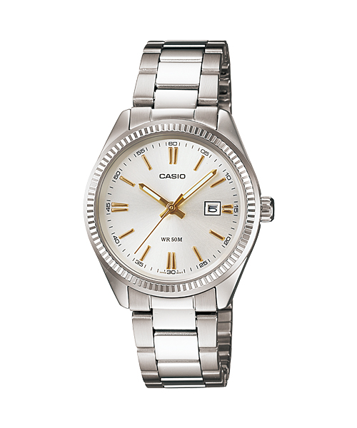 CASIO นาฬิกาคาสิโอ นาฬิกาข้อมือ นาฬิกากันน้ำ นาฬิกาของแท้ ประกันศูนย์ CMG 1 ปี รุ่น LTP-1302D-7A2 นาฬิกาสีเงิน