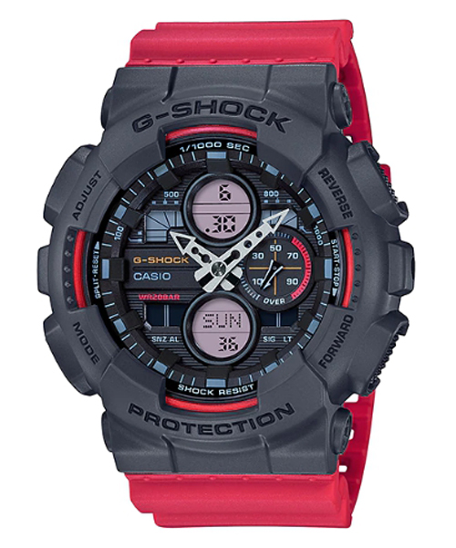 CASIO G-SHOCK นาฬิกาข้อมือ นาฬิกากันน้ำ นาฬิกาของแท้ ประกันศูนย์ CMG 1 ปี รุ่น GA-140-4A นาฬิกาสีแดง