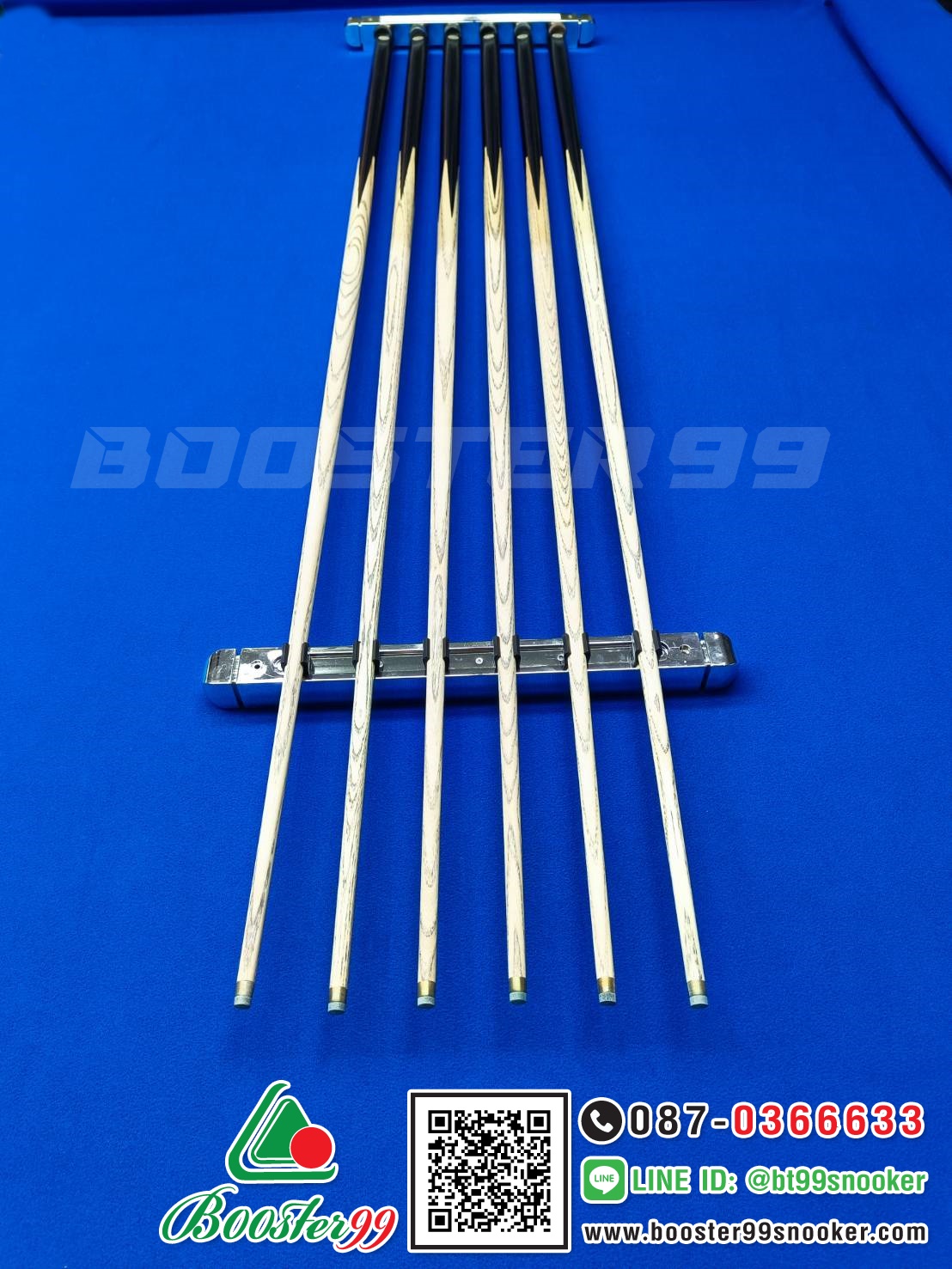 [TN02-TN03] ที่วางไม้คิว ติดผนัง 6 ด้าม พลาสติก สีเงิน-สีทอง