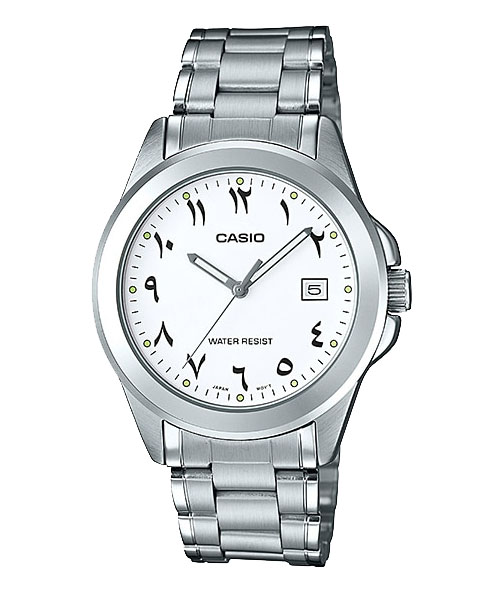 CASIO นาฬิกาคาสิโอ นาฬิกาข้อมือ นาฬิกากันน้ำ นาฬิกาของแท้ ประกันศูนย์ CMG 1 ปี รุ่น MTP-1215A-7B3 นาฬิกาสีเงิน