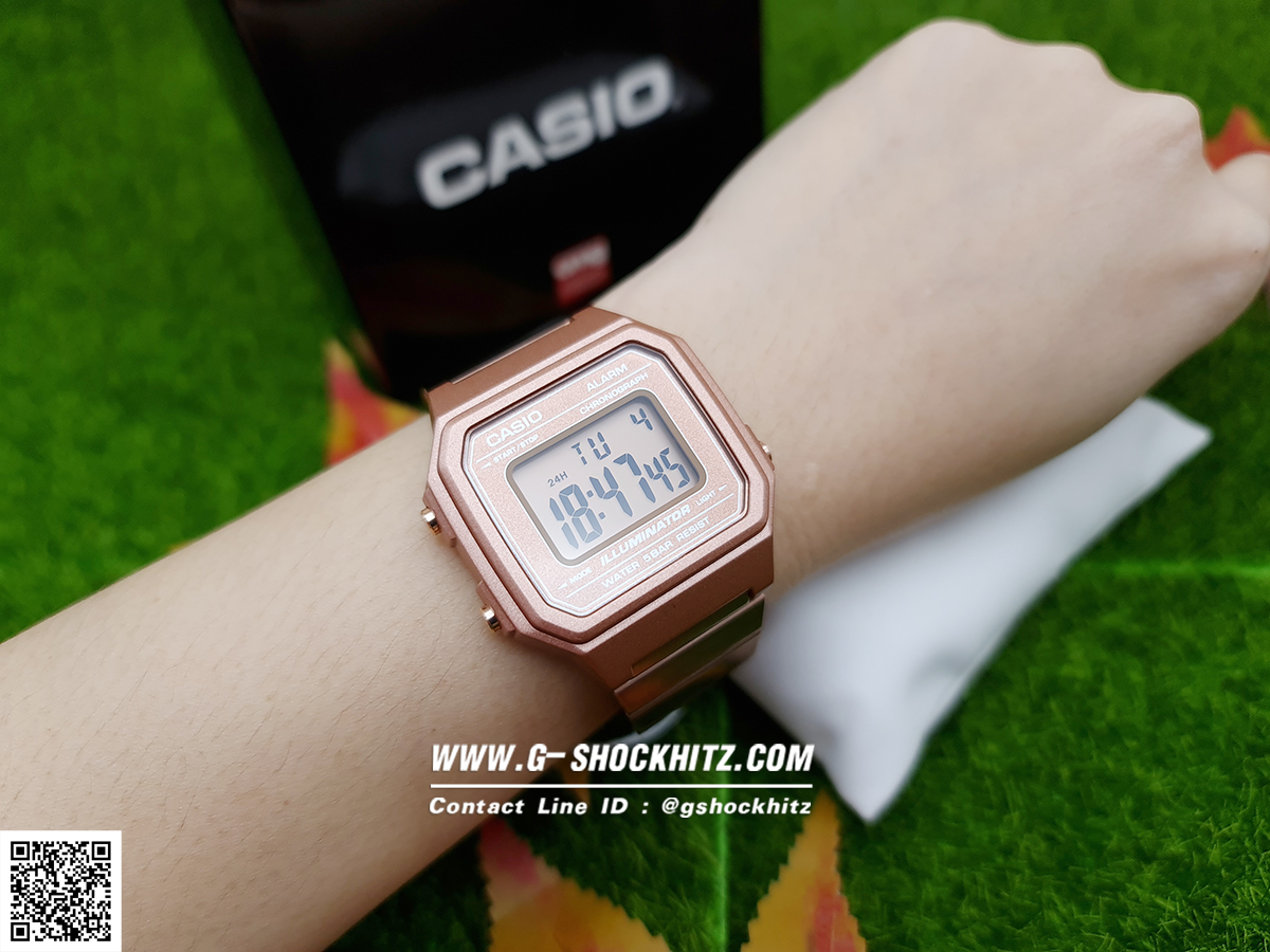 CASIO นาฬิกาคาสิโอ นาฬิกาข้อมือ นาฬิกากันน้ำ นาฬิกาของแท้ ประกันศูนย์ CMG 1 ปี รุ่น B650WC-5A นาฬิกาสีน้ำตาล