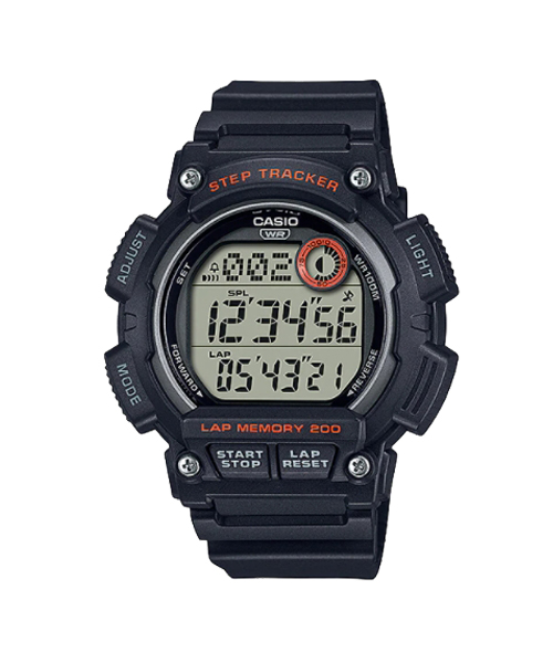 CASIO นาฬิกาคาสิโอ นาฬิกาข้อมือ นาฬิกากันน้ำ นาฬิกาของแท้ ประกันศูนย์ CMG 1 ปี รุ่น WS-2100H-1A นาฬิกาสีดำ