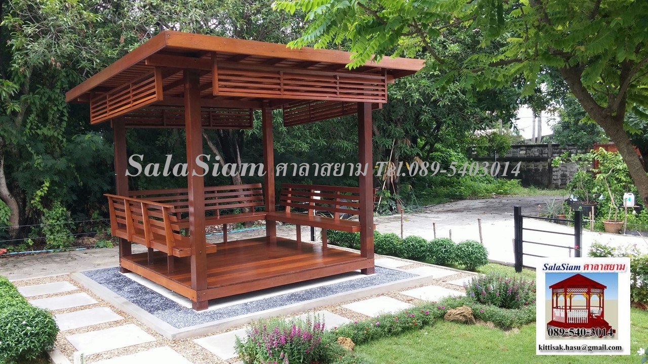 ผลงานการส่งมอบศาลาไม้ทรงโมเดริ์น ของลูกค้าคุณโชค เขตบางกอกใหญ่ กรุงเทพ
