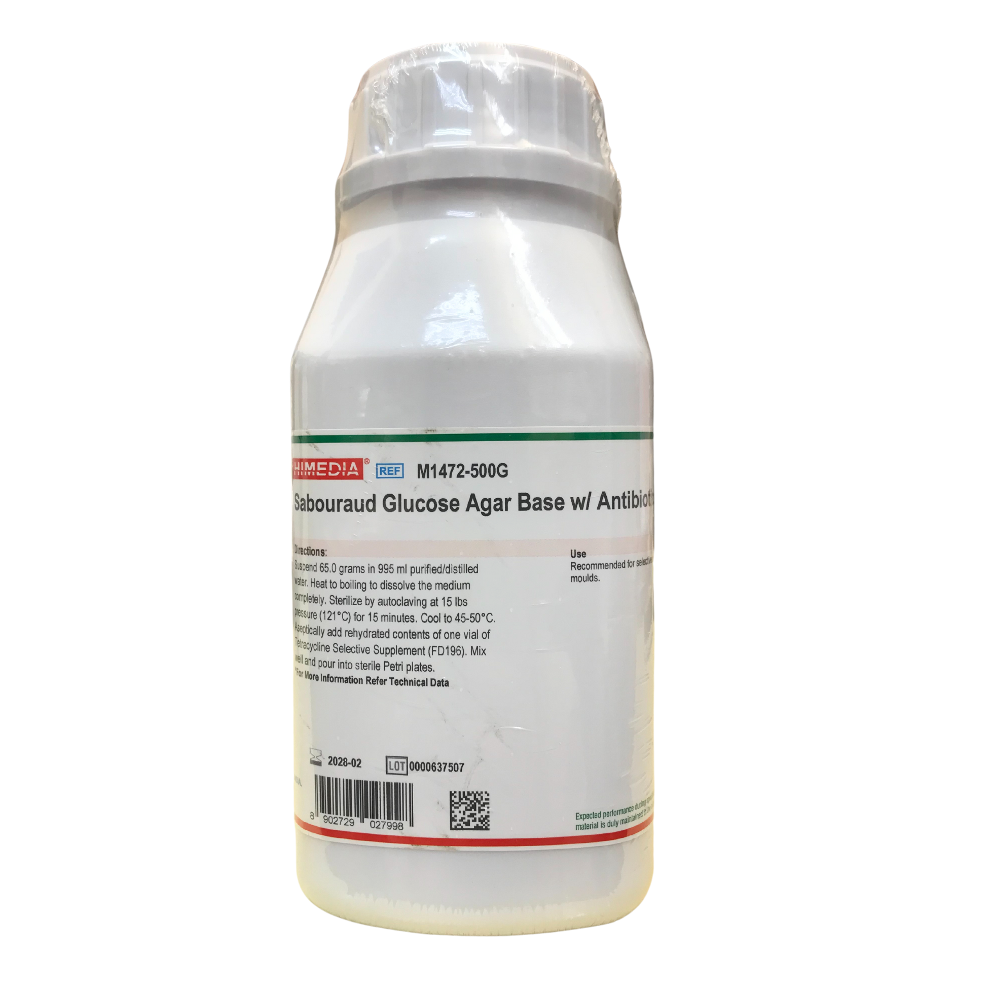 Sabouraud Glucose Agar Base w/Antibiotics, 500 g. HIMEDIA®