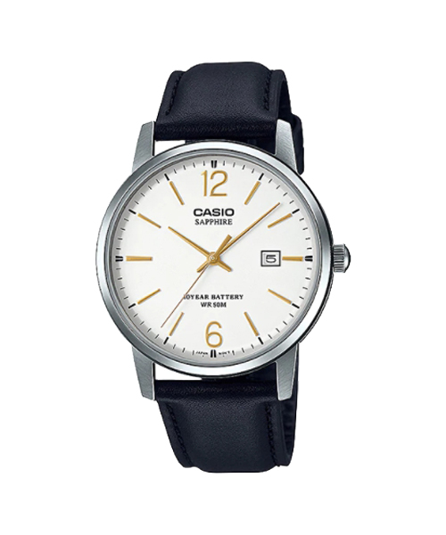 CASIO นาฬิกาคาสิโอ นาฬิกาข้อมือ นาฬิกากันน้ำ นาฬิกาของแท้ ประกันศูนย์ CMG 1 ปี รุ่น MTS-110L-7A นาฬิกาสีดำ