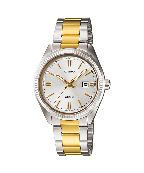 CASIO นาฬิกาคาสิโอ นาฬิกาข้อมือ นาฬิกากันน้ำ นาฬิกาของแท้ ประกันศูนย์ CMG 1 ปี รุ่น LTP-1302SG-7A นาฬิกาสีทอง