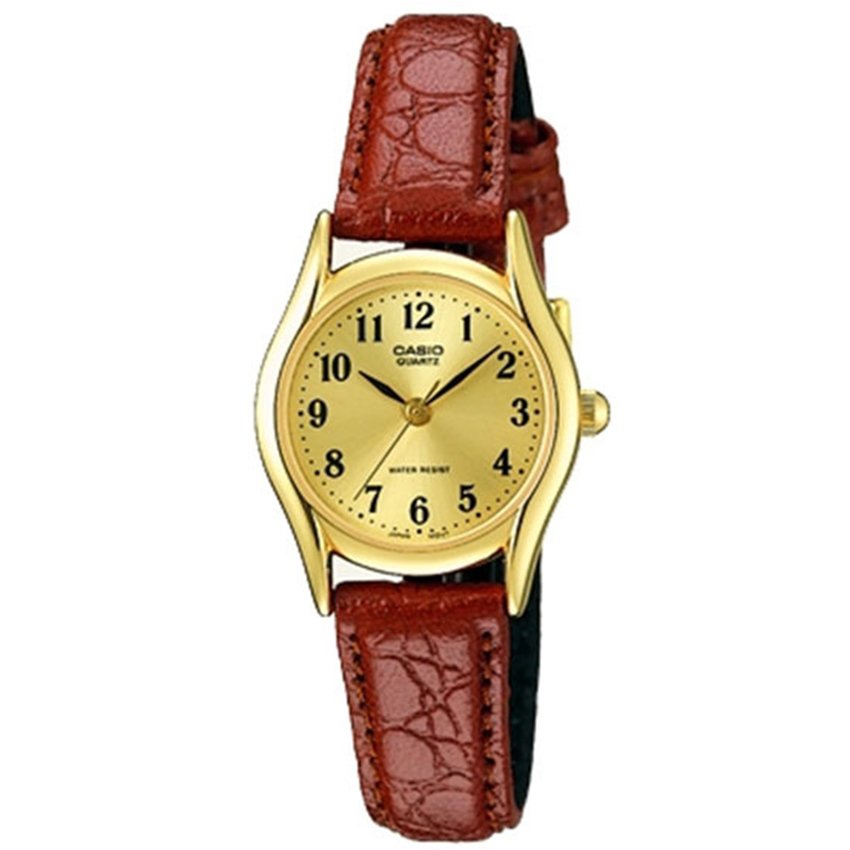 CASIO นาฬิกาคาสิโอ นาฬิกาข้อมือ นาฬิกากันน้ำ นาฬิกาของแท้ ประกันศูนย์ CMG 1 ปี รุ่น LTP-1094Q-9B นาฬิกาสีน้ำตาล