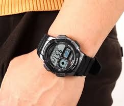 CASIO นาฬิกาคาสิโอ นาฬิกาข้อมือ นาฬิกากันน้ำ นาฬิกาของแท้ ประกันศูนย์ CMG 1 ปี รุ่น AE-1000W-1B นาฬิกาสีดำ