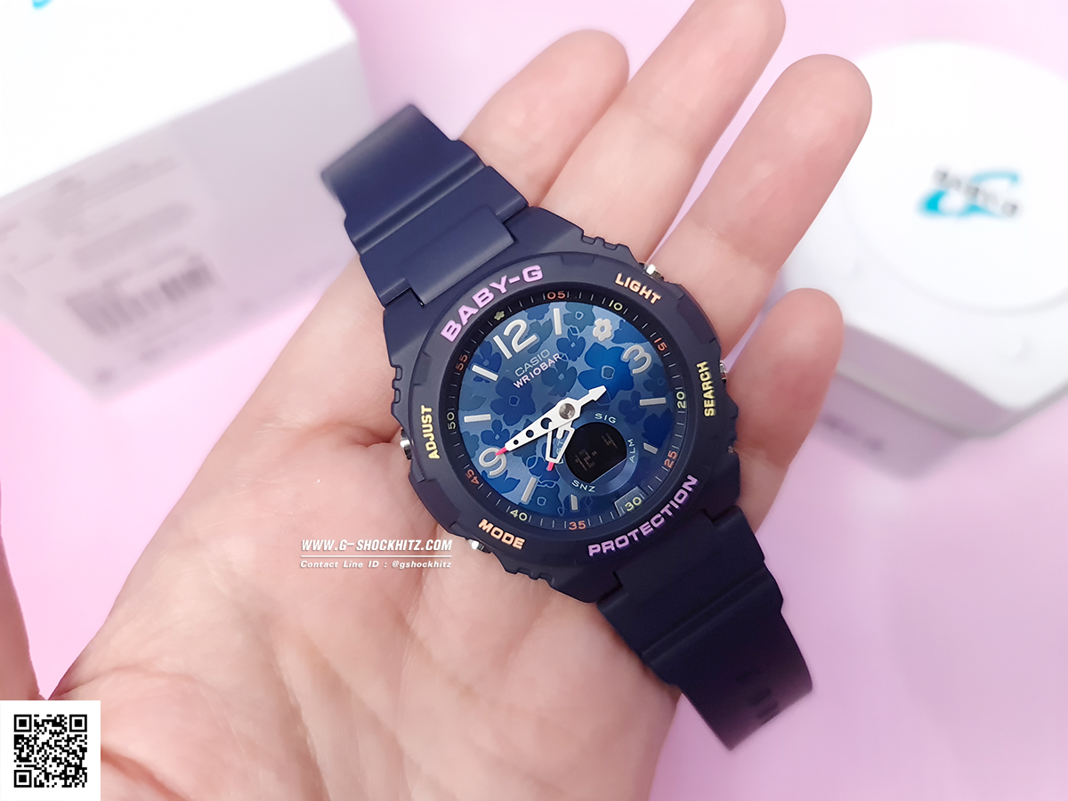 CASIO BABY-G นาฬิกาข้อมือ นาฬิกากันน้ำ นาฬิกาของแท้ ประกันศูนย์ CMG 1 ปี รุ่น BGA-260FL-2A นาฬิกาสีน้ำเงิน