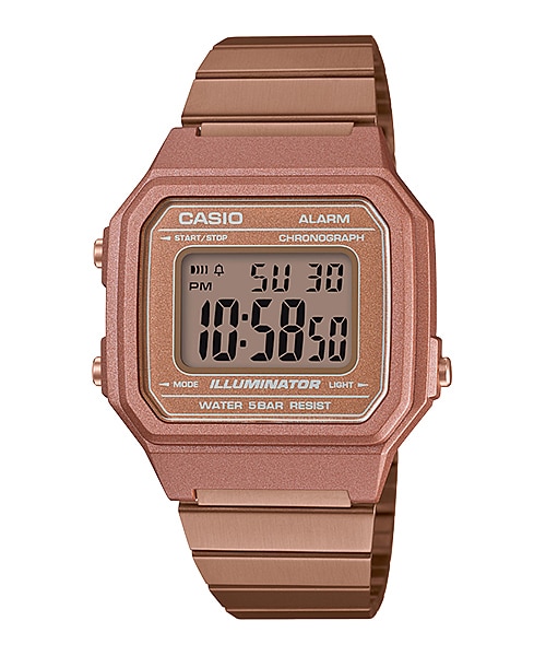 CASIO นาฬิกาคาสิโอ นาฬิกาข้อมือ นาฬิกากันน้ำ นาฬิกาของแท้ ประกันศูนย์ CMG 1 ปี รุ่น B650WC-5A นาฬิกาสีน้ำตาล