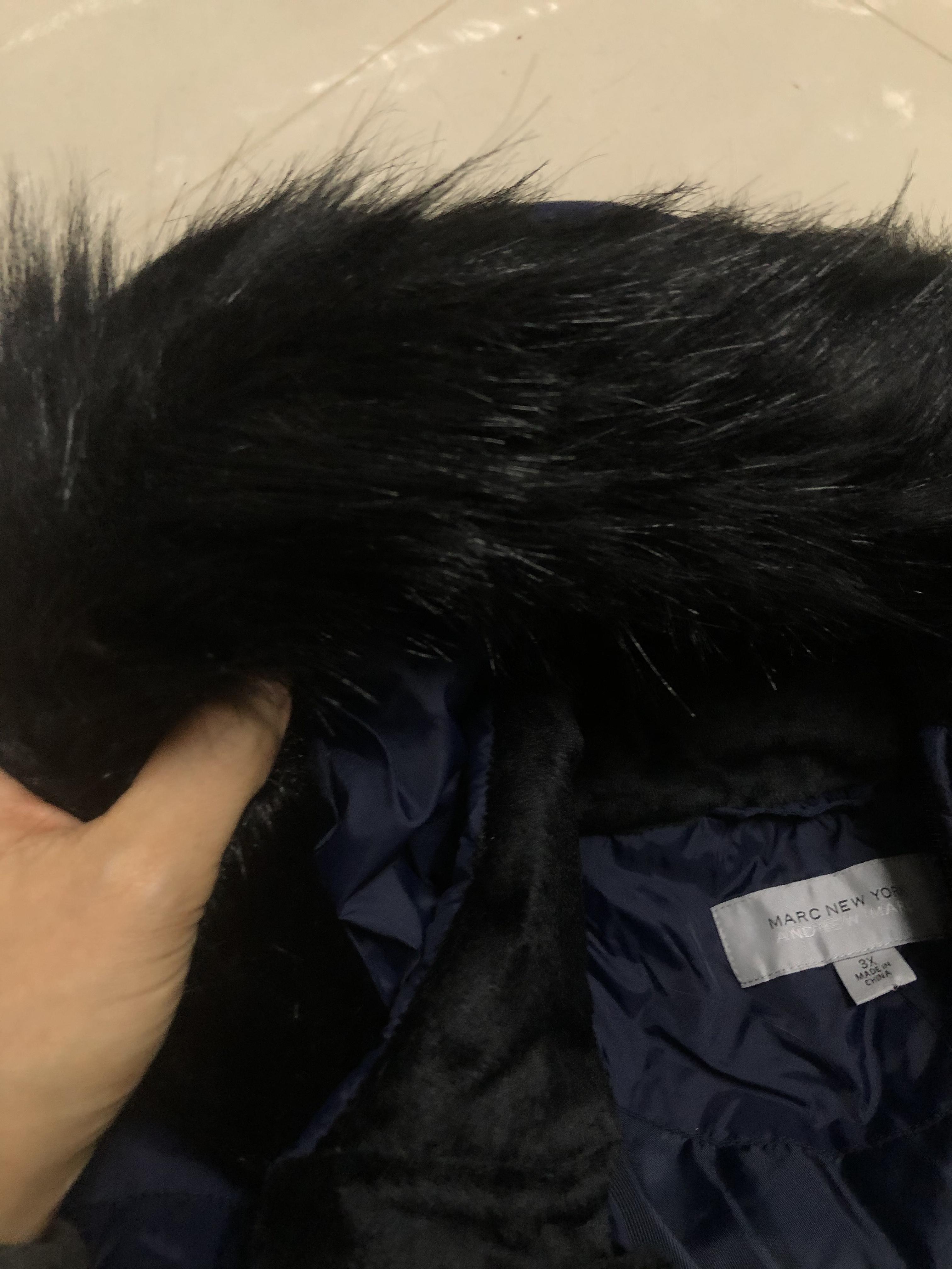 เสื้อโค้ท เสื้อกันหนาว ฮู้ด บุนวมอุ่น เนื้อผ้าสังเคราะห์ MARK NEW YORK (Padded puffer coat) ขาว