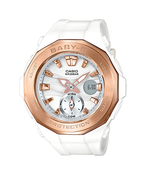 CASIO BABY-G นาฬิกาข้อมือ นาฬิกากันน้ำ นาฬิกาของแท้ ประกันศูนย์ CMG 1 ปี รุ่น BGA-220G-7A นาฬิกาสีขาว