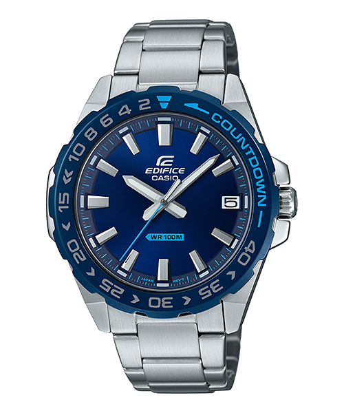 CASIO EDIFICE นาฬิกาข้อมือ นาฬิกากันน้ำ นาฬิกาของแท้ ประกันศูนย์ CMG 1 ปี รุ่น EFV-120DB-2A นาฬิกาสีเงิน