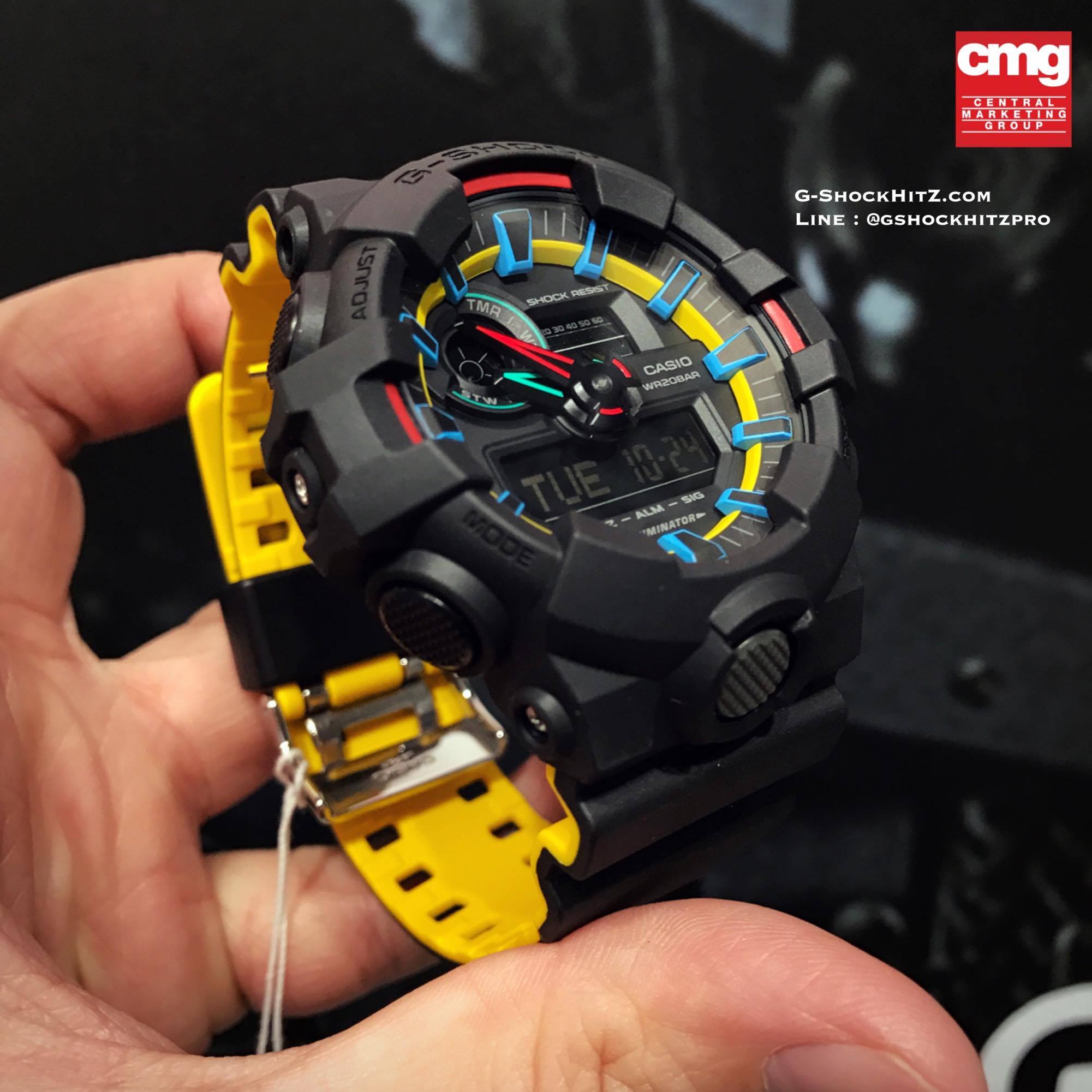 CASIO G-SHOCK นาฬิกาข้อมือ นาฬิกากันน้ำ นาฬิกาของแท้ ประกันศูนย์ CMG 1 ปี รุ่น GA-700SE-1A9 นาฬิกาสีดำ