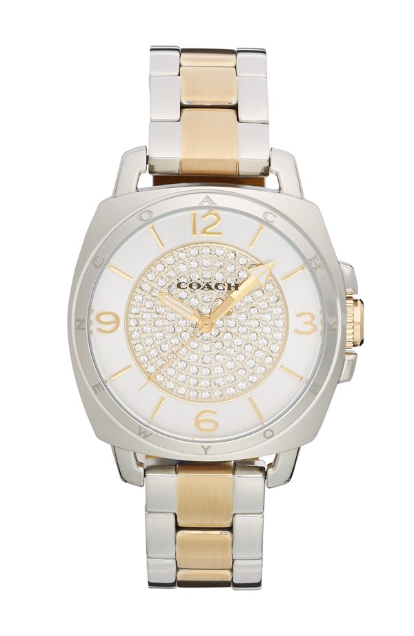 COACH 'Boyfriend' Pavé Dial Bracelet Watch, 34mm