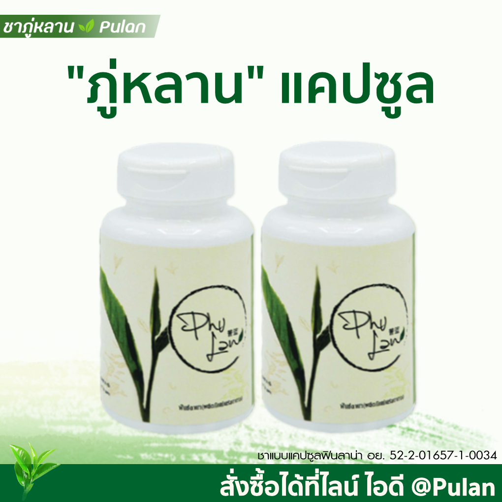 ชาภู่หลานแบบแคปซูล 2 กระปุก (120 แคปซูล)