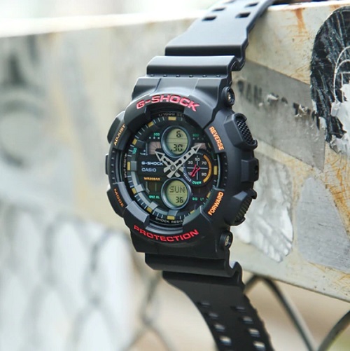 CASIO G-SHOCK นาฬิกาข้อมือ นาฬิกากันน้ำ นาฬิกาของแท้ ประกันศูนย์ CMG 1 ปี รุ่น GA-140-1A4 นาฬิกาสีดำ