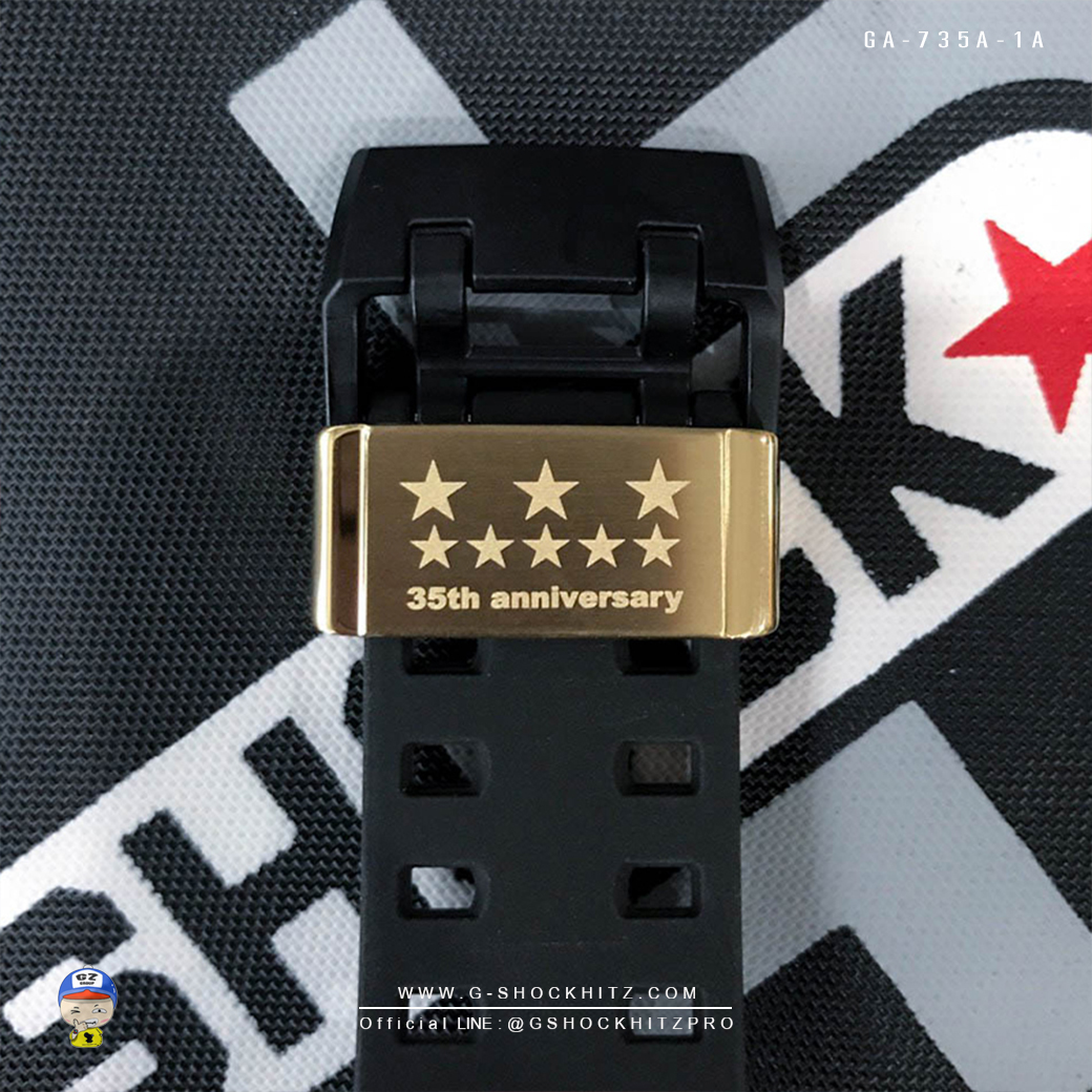 CASIO MID YEAR SALE G-SHOCK พร้อมส่ง นาฬิกาข้อมือ นาฬิกากันน้ำ นาฬิกาของแท้ ประกันศูนย์ CMG 1 ปี รุ่น GA-735A-1A นาฬิกาสีดำ