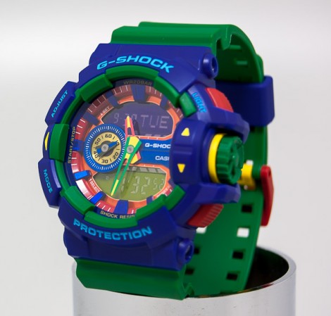 CASIO G-SHOCK นาฬิกาข้อมือ นาฬิกากันน้ำ นาฬิกาของแท้ ประกันศูนย์ CMG 1 ปี รุ่น GA-400-2A นาฬิกาสีน้้้ำเงิน