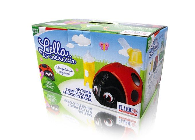 เครื่องพ่นยาหอบหืดตัวเต่าทอง ยี่ห้อ FLAEMNUOVA รุ่น LADY BUG (FLA-CO03) เหมาะสำหรับเด็ก ผลิตภัณฑ์ประเทศอิตาลี