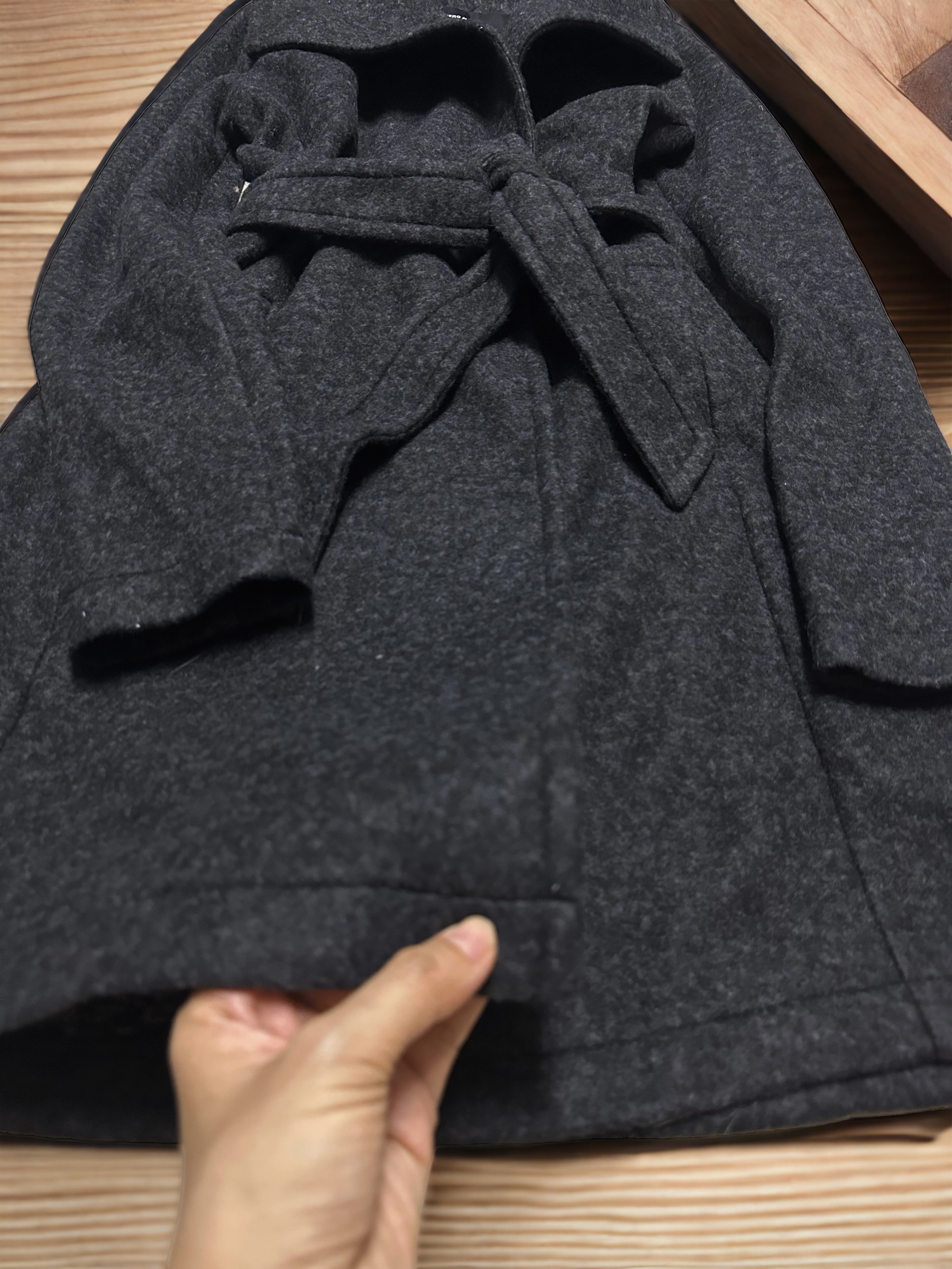 เสื้อโค้ท เสื้อกันหนาว เนื้อผ้าวูล โค้ทวูล สีดำ แบรนด์ vero moda