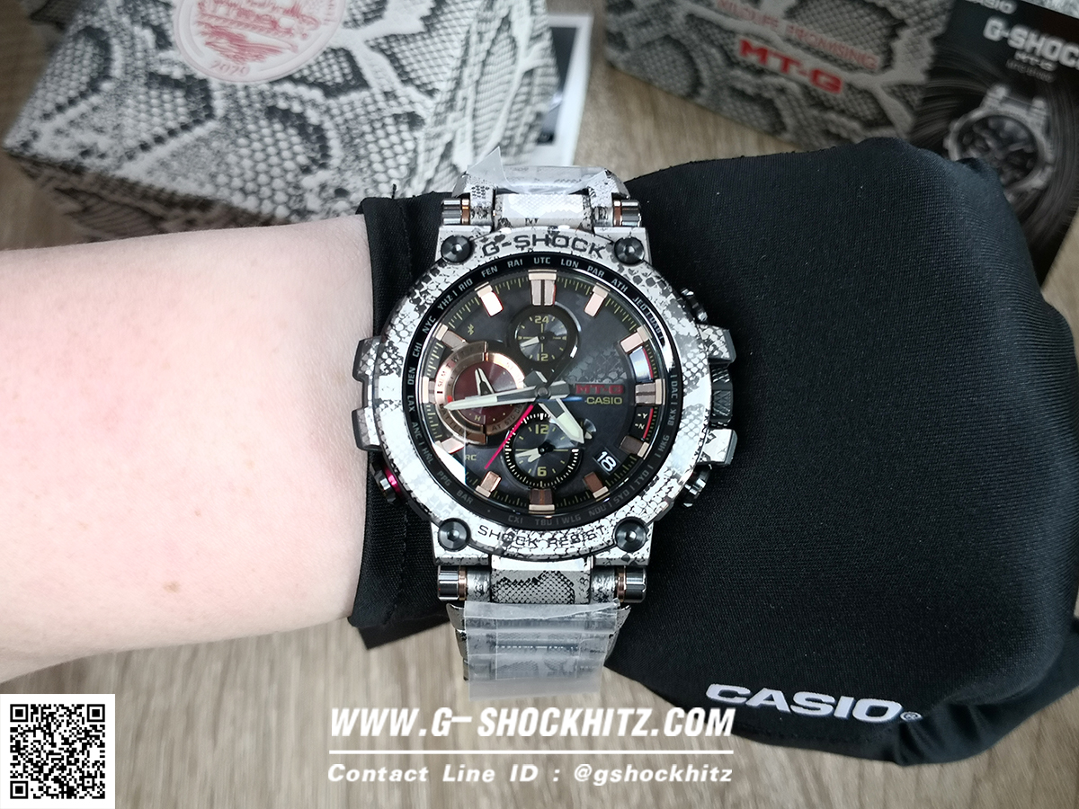 CASIO G-SHOCK นาฬิกาข้อมือ นาฬิกากันน้ำ นาฬิกาของแท้ ประกันศูนย์ CMG 1 ปี รุ่น MTG-B1000WLP-1A นาฬิกาสีดำ