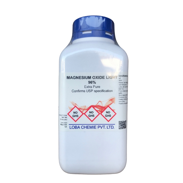 Magnesium Oxide Light 96%, Extra Pure 500g Loba Chemie™
