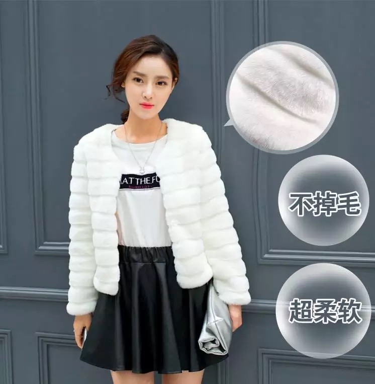 เสื้อคลุม เสื้อนอก กันหนาว เสื้อกันหนาวแต่งขนสีขาว แบรนด์เนม L'Espoir แท้ งานสวย ขนนุ่ม เนื้อละเอียดมากคะ Size M/L ขาว