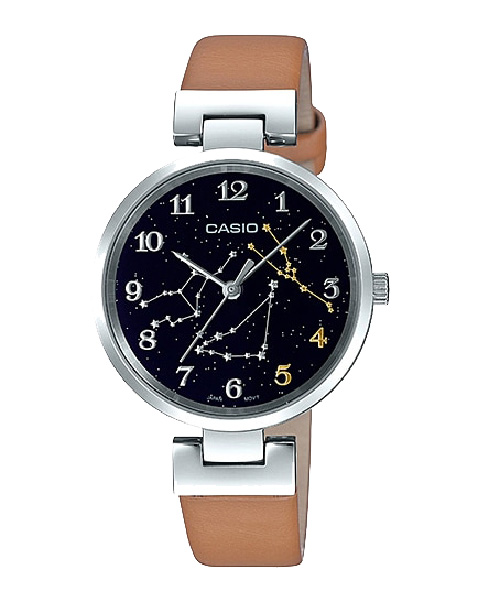 CASIO นาฬิกาคาสิโอ นาฬิกาข้อมือ นาฬิกากันน้ำ นาฬิกาของแท้ ประกันศูนย์ CMG 1 ปี รุ่น LTP-E11L-5A1 นาฬิกาสีน้ำตาล
