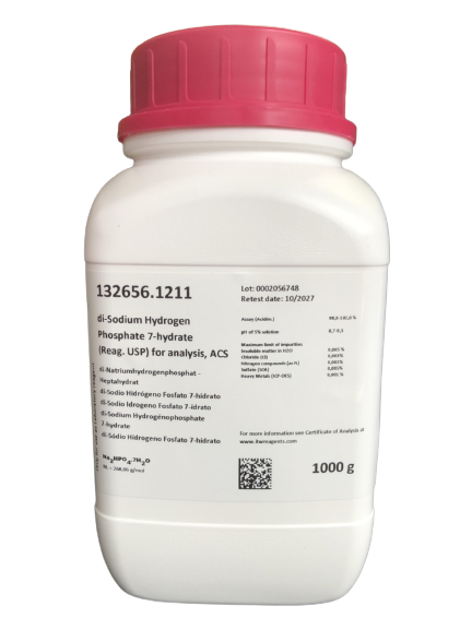 di-Sodium Hydrogen Phosphate 7-hydrate, AR/ACS 1Kg PanReac™